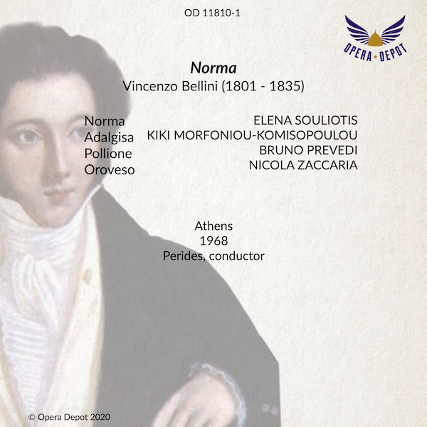 Bellini: Norma (excerpts) - Souliotis, Prevedi, Morfoniou-Komisopoulou, Zaccaria; Perides. Athens, 1968