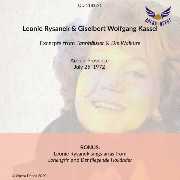 Recital: Leonie Rysanek & Giselbert Wolfgang Kassel - Scenes from Die Walküre, Tannhäuser. Aix-en-Provence, 1972