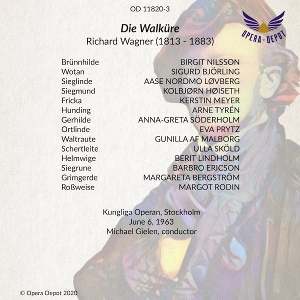 Wagner: Die Walküre - Nilsson, S. Björling, Nordmo Løvberg, Høiseth, Meyer, Tyren; Gielen. Stockholm, 1963