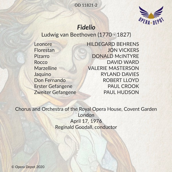 Beethoven: Fidelio - Behrens, Vickers, Ward, McIntyre, Masterson, Davies, Lloyd; Goodall.  London, 1976