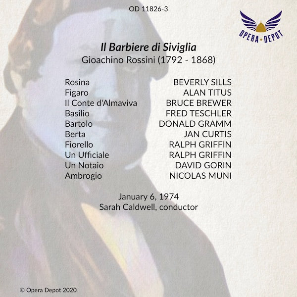 Rossini: Il Barbiere di Siviglia - Sills, Titus, Brewer, Gramm; Caldwell. 1974