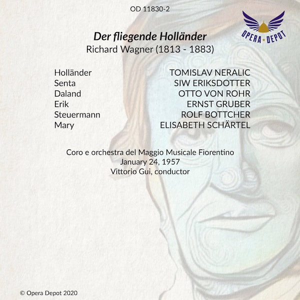Wagner: Der fliegende Holländer - Neralic, Ericsdotter, von Rohr, Gruber; Gui. Firenze, 1957