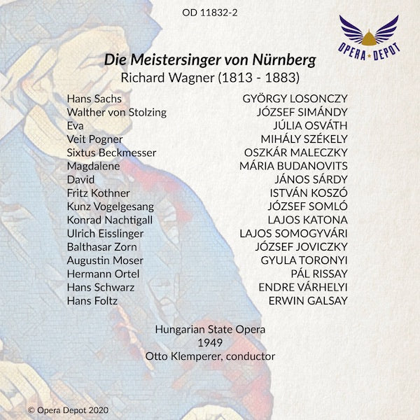 Wagner: Die Meistersinger von Nürnberg (Extended Excerpts in Hungarian) - Losonczy, Simándy, Osváth; Klemperer. Budapest, 1949