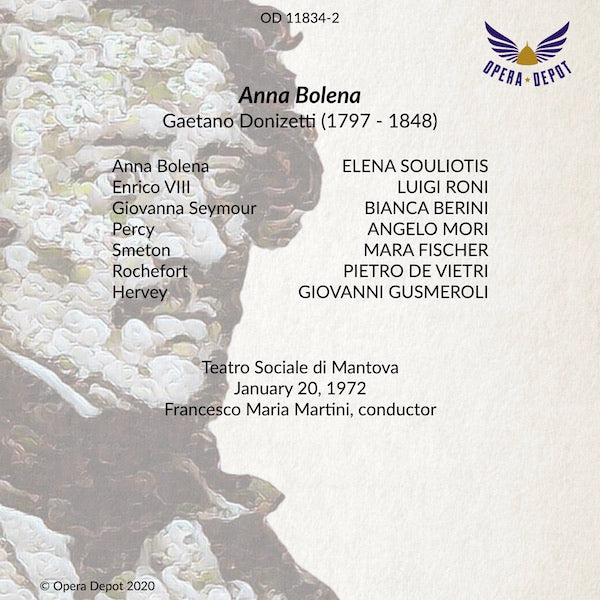Donzietti: Anna Bolena - Souliotis, Berini, Roni, Mori; Martini. Mantova, 1972