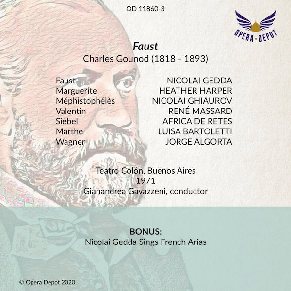 Gounod: Faust - Gedda, Ghiaurov, Harper, Massard; Bartoletti. Buenos Aires, 1971
