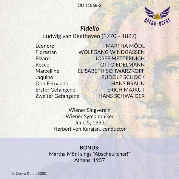 Beethoven: Fidelio - Mödl, Windgassen, Edelmann, Metternich, Schwarzkopf, Schock; Karajan. Wien, 1953
