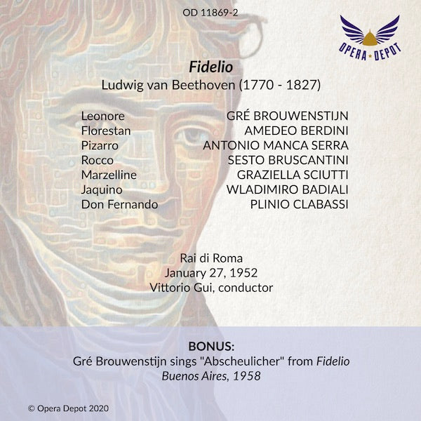 Beethoven: Fidelio (In Italian) - Brouwenstijn, Berdini, Bruscantini, Sciutti, Clabassi; Gui. Roma, 1952