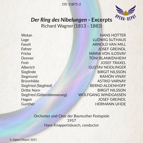 Wagner: Der Ring des Nibelungen (excerpts) - Varnay, Hotter, Nilsson, Aldenhoff, Windgassen, Vinay, Grümmer, Greindl; Knappertsbusch, 1957