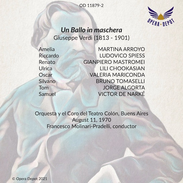 Verdi: Un Ballo in maschera - Arroyo, Spiess, Mastromei, Chookasian; Molinari-Pradelli. Buenos Aires, 1970