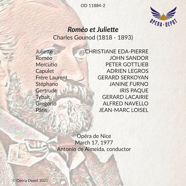 Gounod: Roméo et Juliette - Eda-Pierre, Sandor, Serkoyan; de Almeida. Nice, 1977