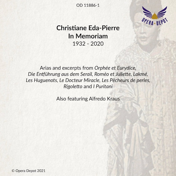 Compilation: Christiane Eda-Pierre - Arias from Les Pêcheurs de perles, Puritani, Roméo, Entführung, Rigoletto, Lakmé and more