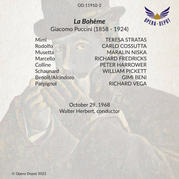 Puccini: La Bohème - Stratas, Cossutta, Niska, Fredricks; Herbert. 1968