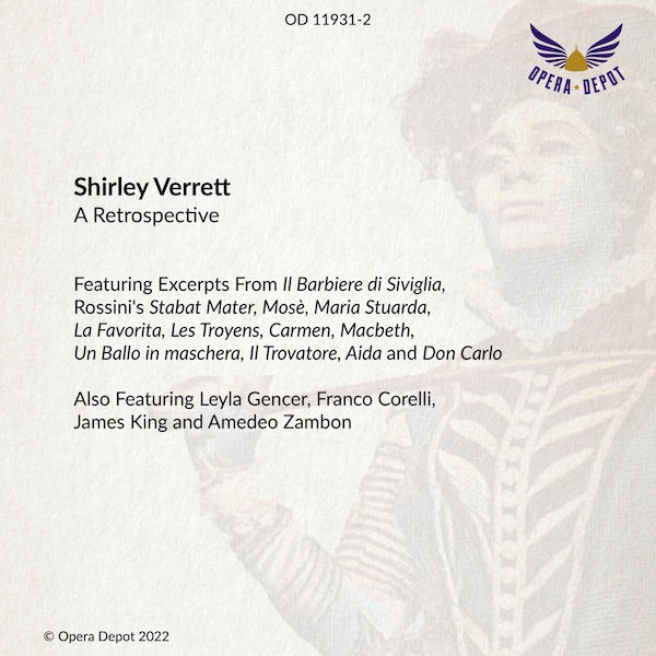 Compilation: Shirley Verrett - Excerpts from Barbiere, Maria Stuarda, Carmen, Troyens, Don Carlo, Trovatore, Aida