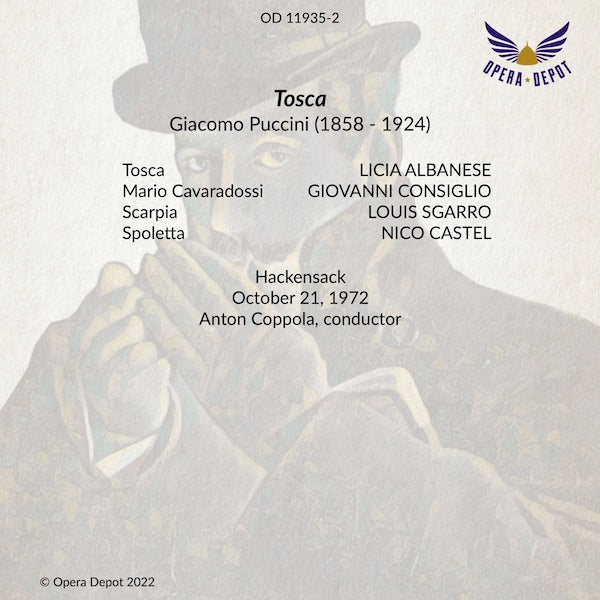 Puccini: Tosca - Albanese, Consiglio, Sgarro, Castel; Coppola. Hackensack, 1972