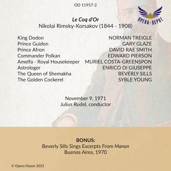 Rimsky-Korsakov: Le Coq d'Or (In English) - Treigle, Sills, Di Giuseppe; Rudel. 1971