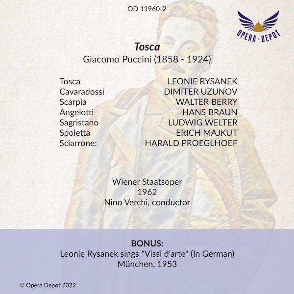 Puccini: Tosca - Rysanek, Uzunov, Berry; Verchi. Wien, 1962