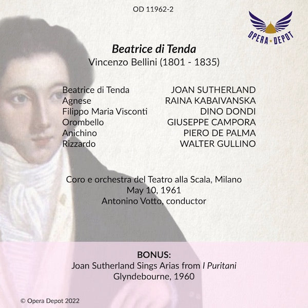 Bellini: Beatrice di Tenda - Sutherland, Kabaivanska, Campora, Dondi; Votto. Milano, 1961