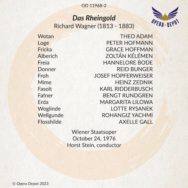 Wagner: Der Ring des Nibelungen - Nilsson, Vinzing, Beirer, Cox, Adam, Ridderbusch, Sotin, Hoffman, Hofmann; Stein. Wien, 1976