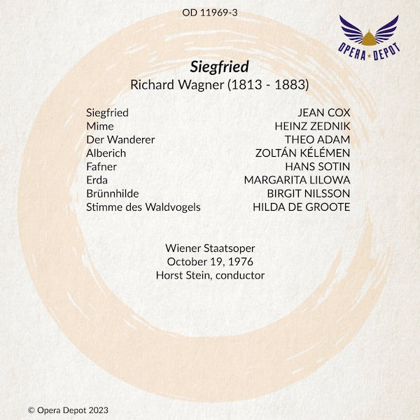 Wagner: Der Ring des Nibelungen - Nilsson, Vinzing, Beirer, Cox, Adam, Ridderbusch, Sotin, Hoffman, Hofmann; Stein. Wien, 1976