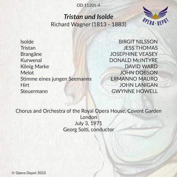 Wagner: Tristan und Isolde - Nilsson, Thomas, Veasey, McIntyre, Ward; Solti.  London, 1971 