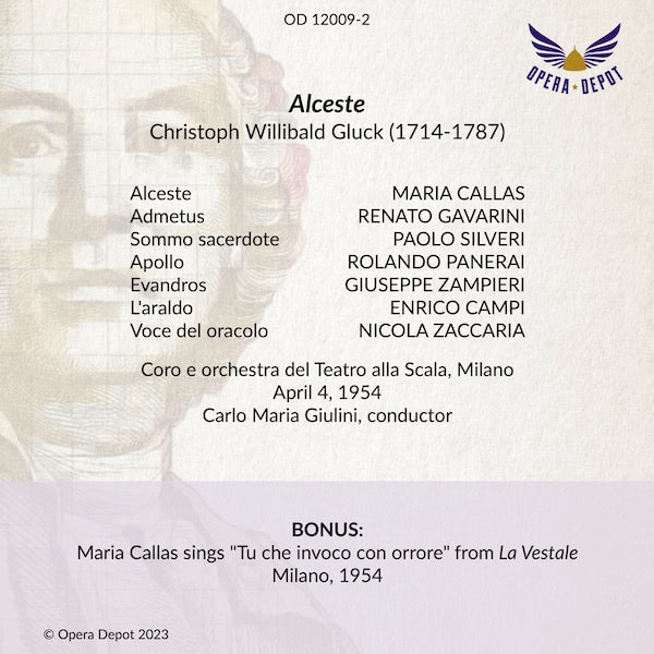 Gluck: Alceste - Callas, Gavarini, Panerai, Zampieri, Zaccaria; Giulini. Milano, 1954 