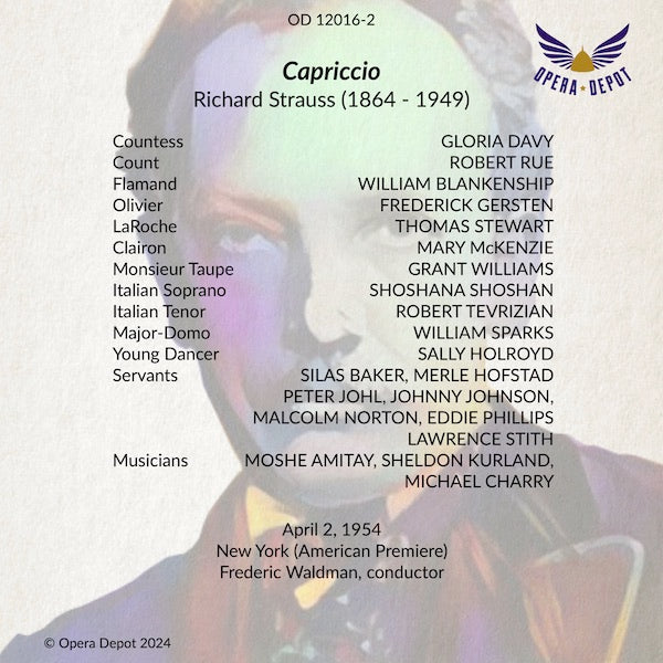 Strauss: Capriccio (In English) - Davy, Rue, Blankenship, Stewart; Waldman. New York, 1954