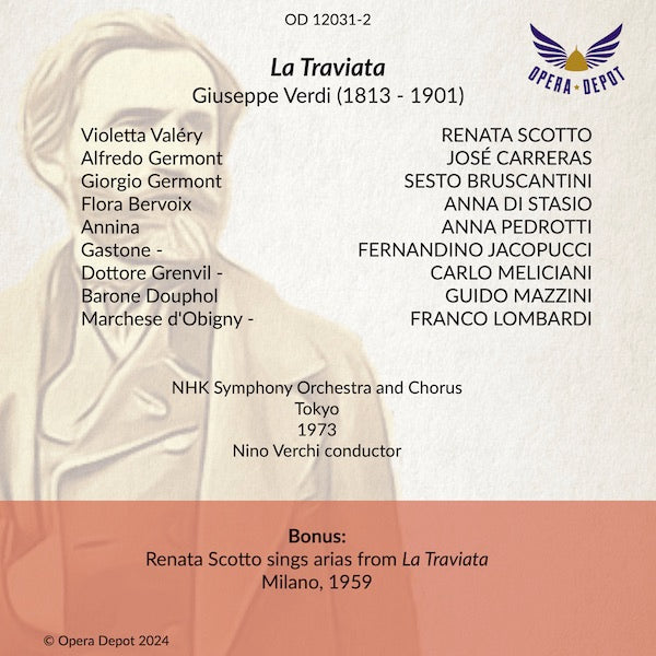 Verdi: La Traviata - Scotto, Carreras, Bruscantini; Vechi. Tokyo, 1973