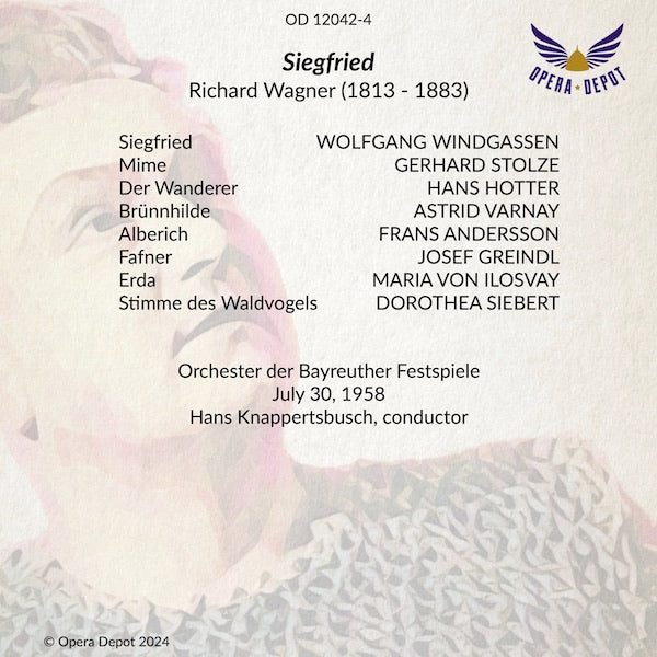 Wagner: Siegfried - Windgassen, Varnay, Hotter, Stolze, Andersson; Knappertsbusch. Bayreuth, 1958